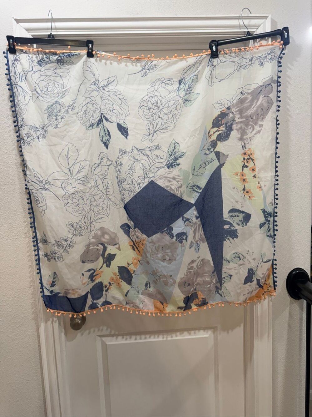 Pretty Persuasions Floral Sheer Print Lightweight Rectangle Scarf Wrap Shawl OS